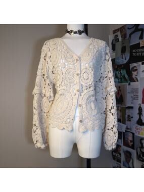 Crochet Deadstock Cardigan Cottagecore